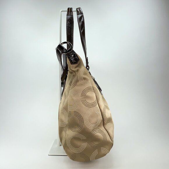 COACH Ashley Signature C Dotted Op Art Monogram Shoulder Bag - G1280-F20068 - Picture 5 of 14